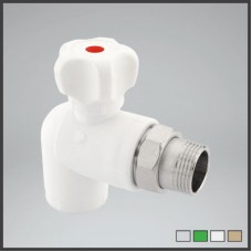 Кран ПП радиаторный угловой 23х3/4 наружная резьба