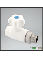 Кран ПП радиаторный прямой 20х1/2 наружная резьба