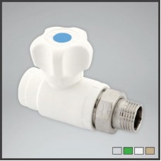 Кран ПП радиаторный прямой 20х1/2 наружная резьба